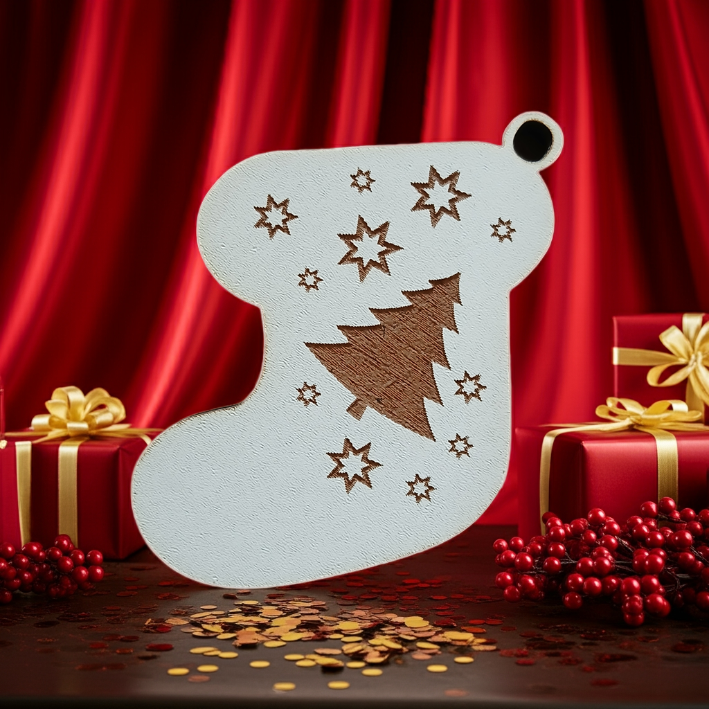 x2, Christmas Stocking Tree Decorations / Hanging ornaments.