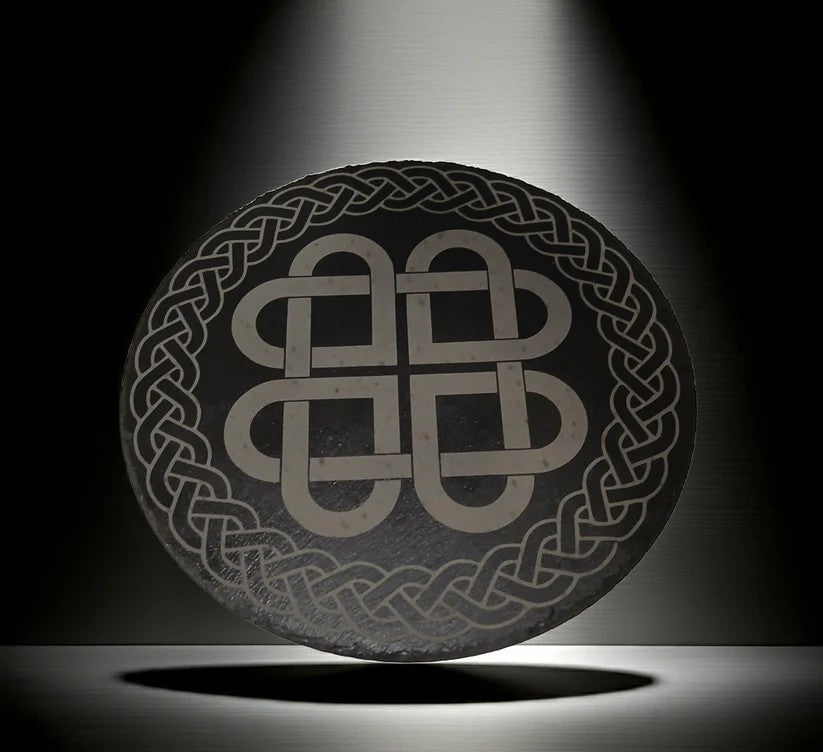 30cm Round Placemat / Serving Board or Plaque. Natural Slate for Personalisation.