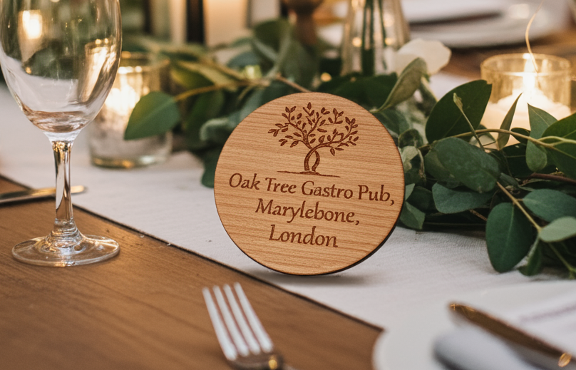 Bulk / Trade, Round or Square Steamed Beech Wood Drink Coasters, 95mm x 95mm or 95mm Diameter.