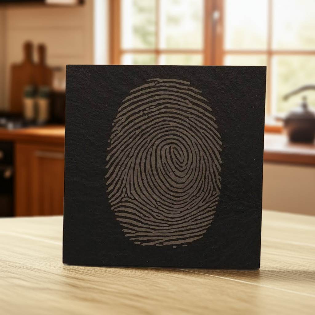 Fingerprint Slate Coaster