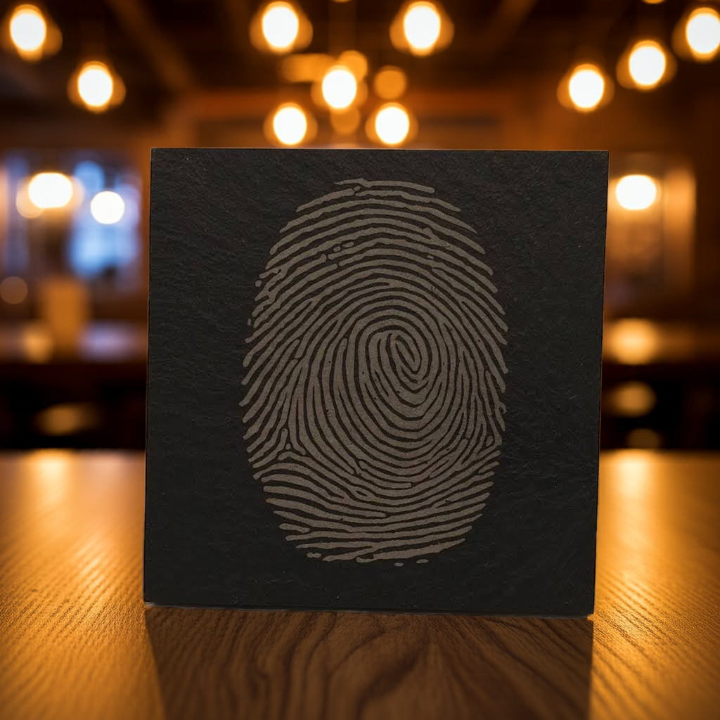 Fingerprint Slate Coaster
