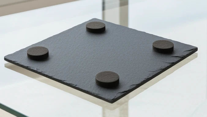 Halloween & Macabre Natural Slate Coasters, with anti-skid feet, ( set of 4 with 2 designs).