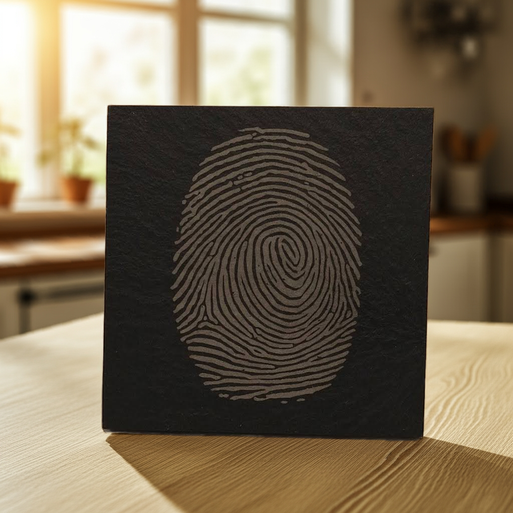 Fingerprint Slate Coaster