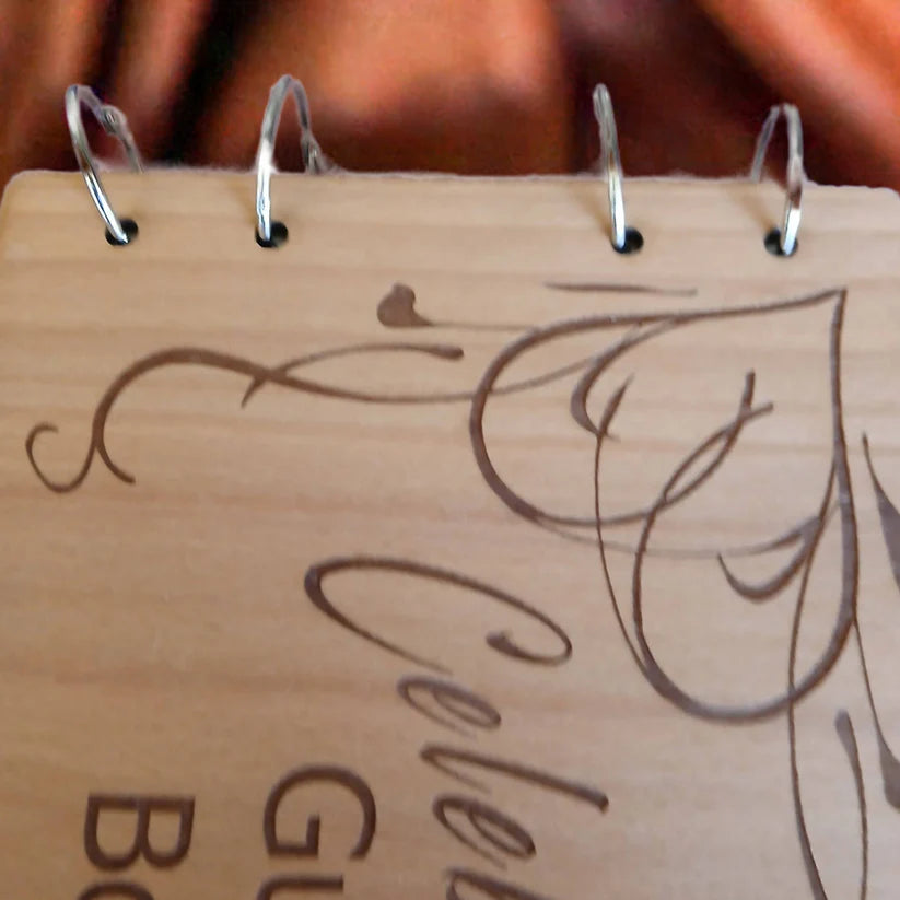 Bulk / Trade, Luxury, Bespoke, Personalised Wood Party / Celebration Guest Book. Engraved. Made to Order.