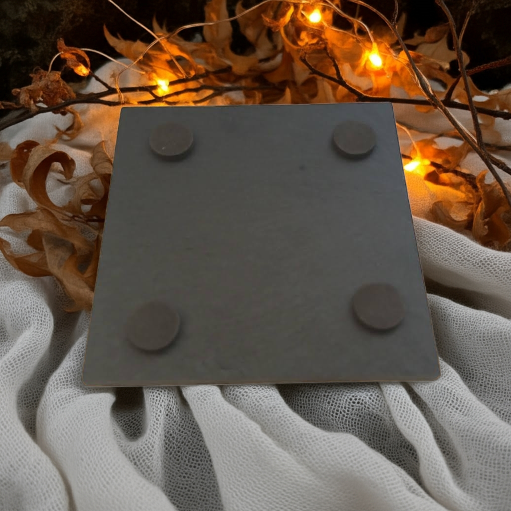Macabre Natural Slate Coasters. ( set of 4 with 2 designs)