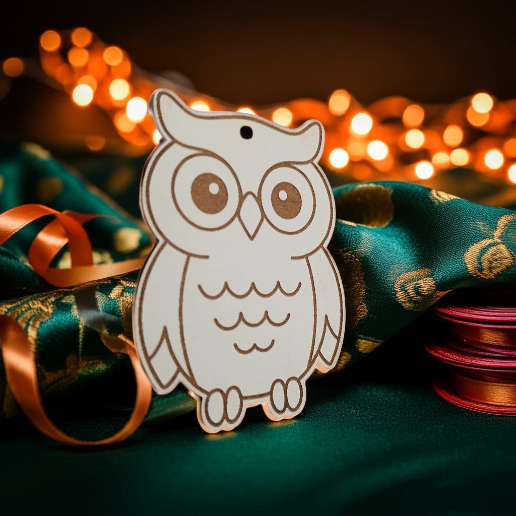 Personalised Gift Tag, "Herbert the Owl" Engrave text on back, to.... from....