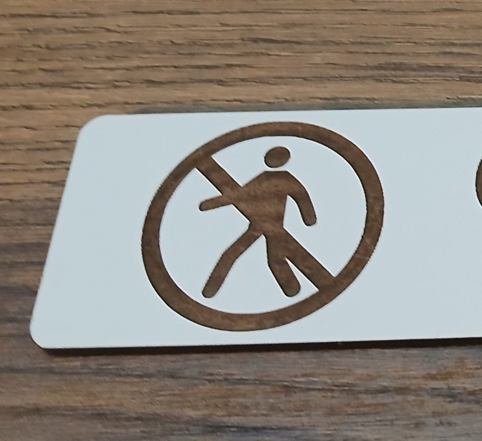Girl's Bedroom Door Sign. Girl Cave - No Boys Allowed. White Wood Collection. With Adhesive Backing Tape.