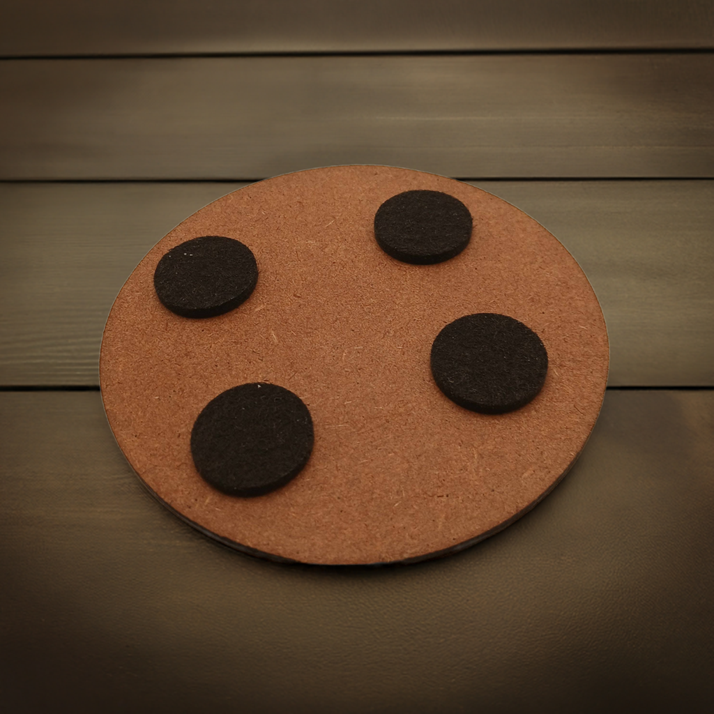 Set of 6 Car Theme Round Wood Drink Coasters. Stylish and made to order. With Bumper Feet