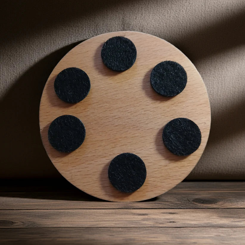 Set of 6, Wood Drink Coasters Personalised Wedding / Engagement's / Celebrations / Anniversaries, with bumper feet.