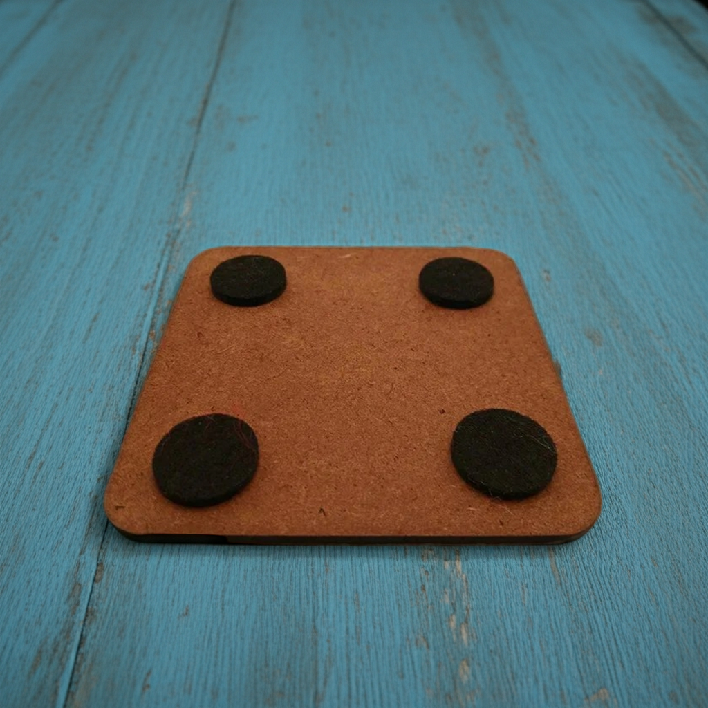 Set of 6, Drink Coasters, County of Kent Unique Meanings and Slang, Black Topped Wood, with bumper feet.