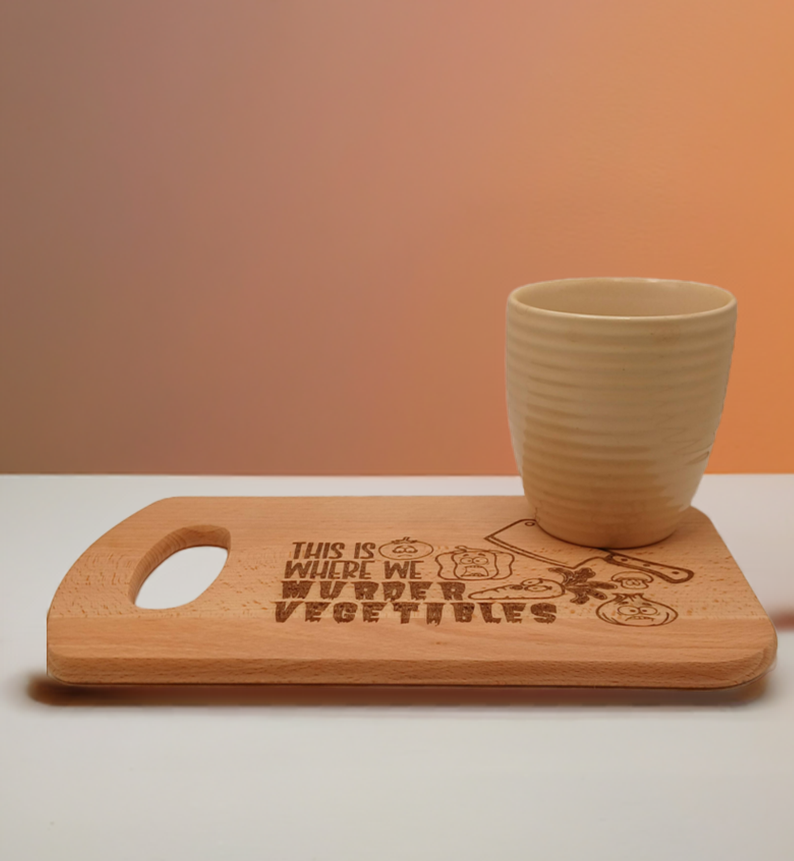 Small Chopping Board with fun engraving.
