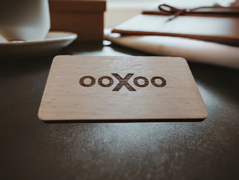 Steamed Beech Business Card for Customisation. Non-Treated Wood, Credit Card Size and 4mm thick with QR code, any font.