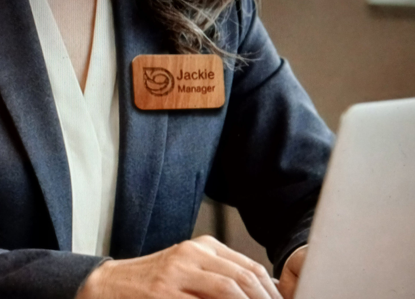 Bulk / Trade Staff ID Badges / Wooden Name Badges.  Credit Card Size +4mm deep. With Pin Fastener
