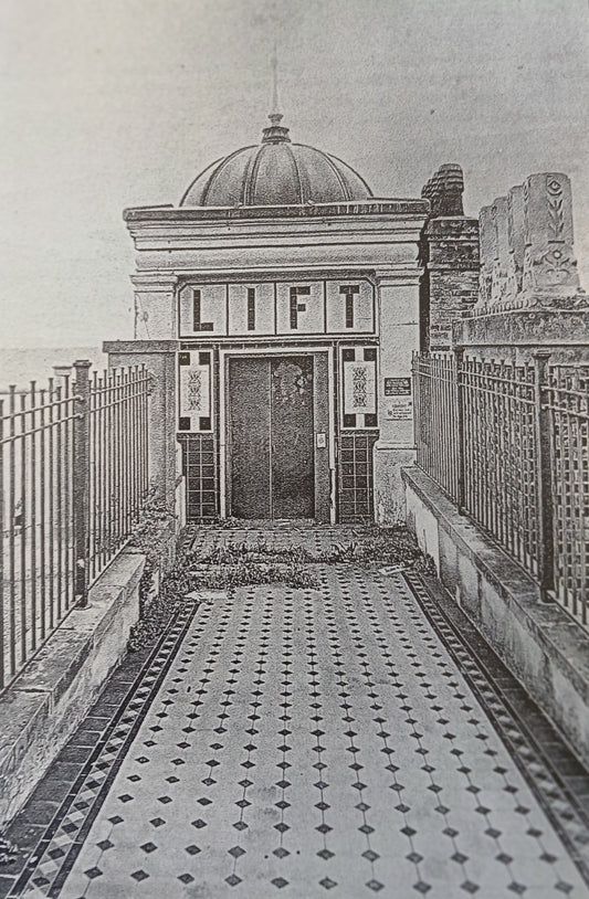 Ramsgate East Cliff Lift Laser Engraved Wood Panel – Historic Thanet Coastal Wall Art by H&B Thanet