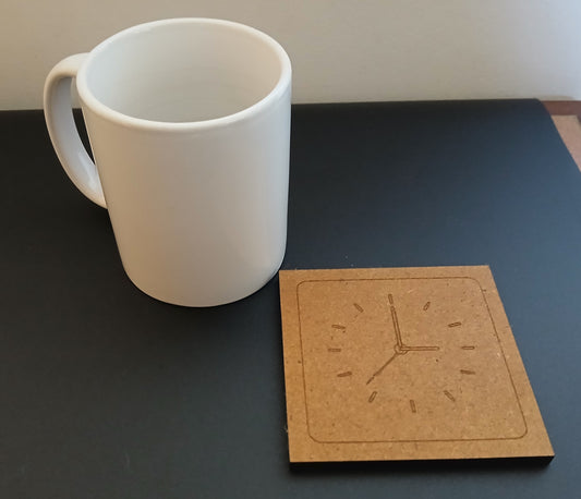 Wood Coasters Time Theme ( 2 designs)