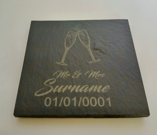 Personalised Coasters - Wedding