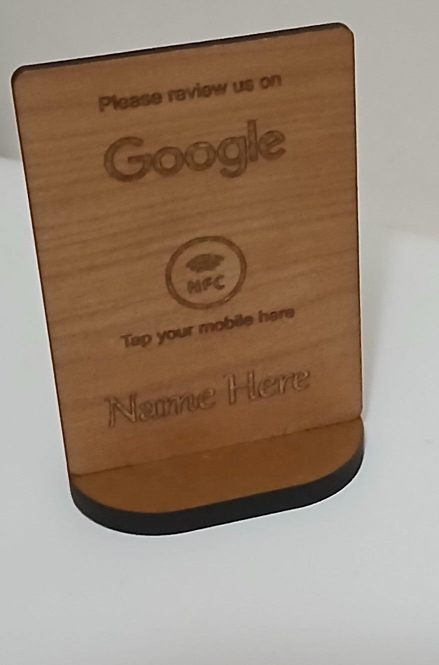 Google Review Board with NFC Tag with or without personalisation.