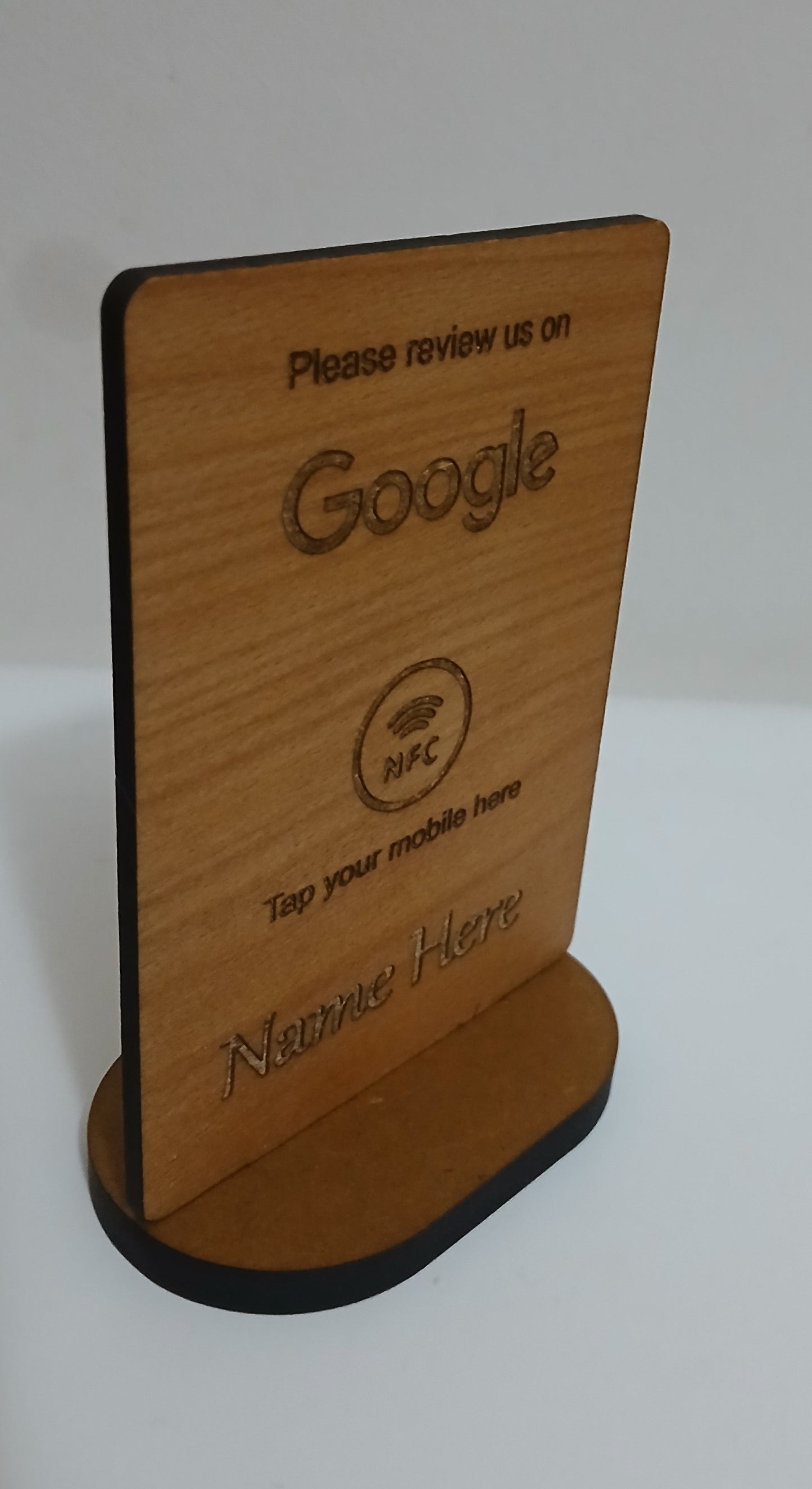 Google Review Board with NFC Tag with or without personalisation.