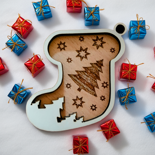 x2, Christmas Stocking Tree Decorations / Hanging ornaments.