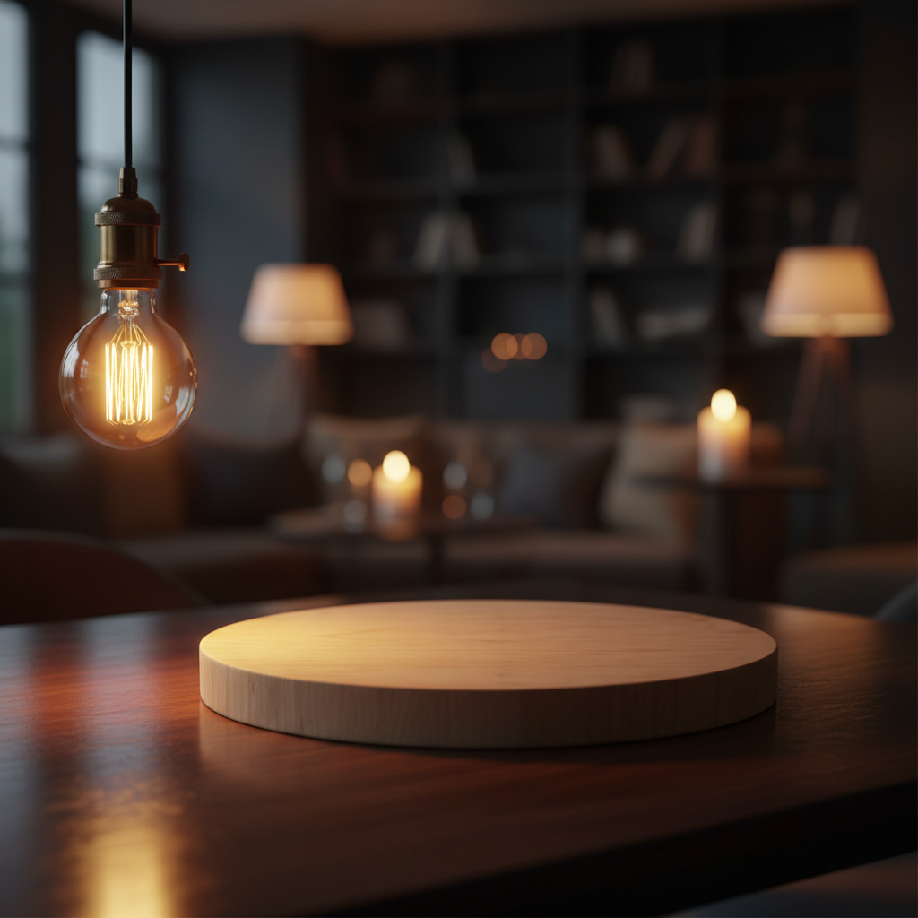 320 mm x 40 mm Solid Round,  Hard Maple Chopping Board / Butchers Block, with anti-skid feet.