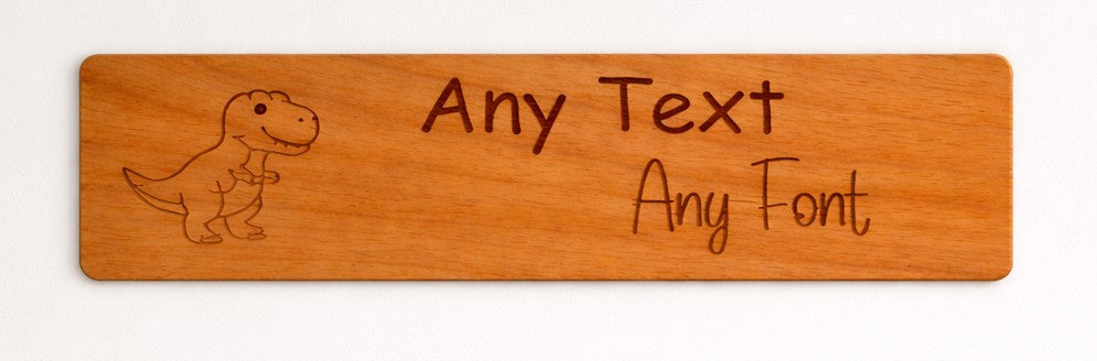 Personalised Bedroom Sign for Children- Steamed Beech Wood. Any font and Text.
