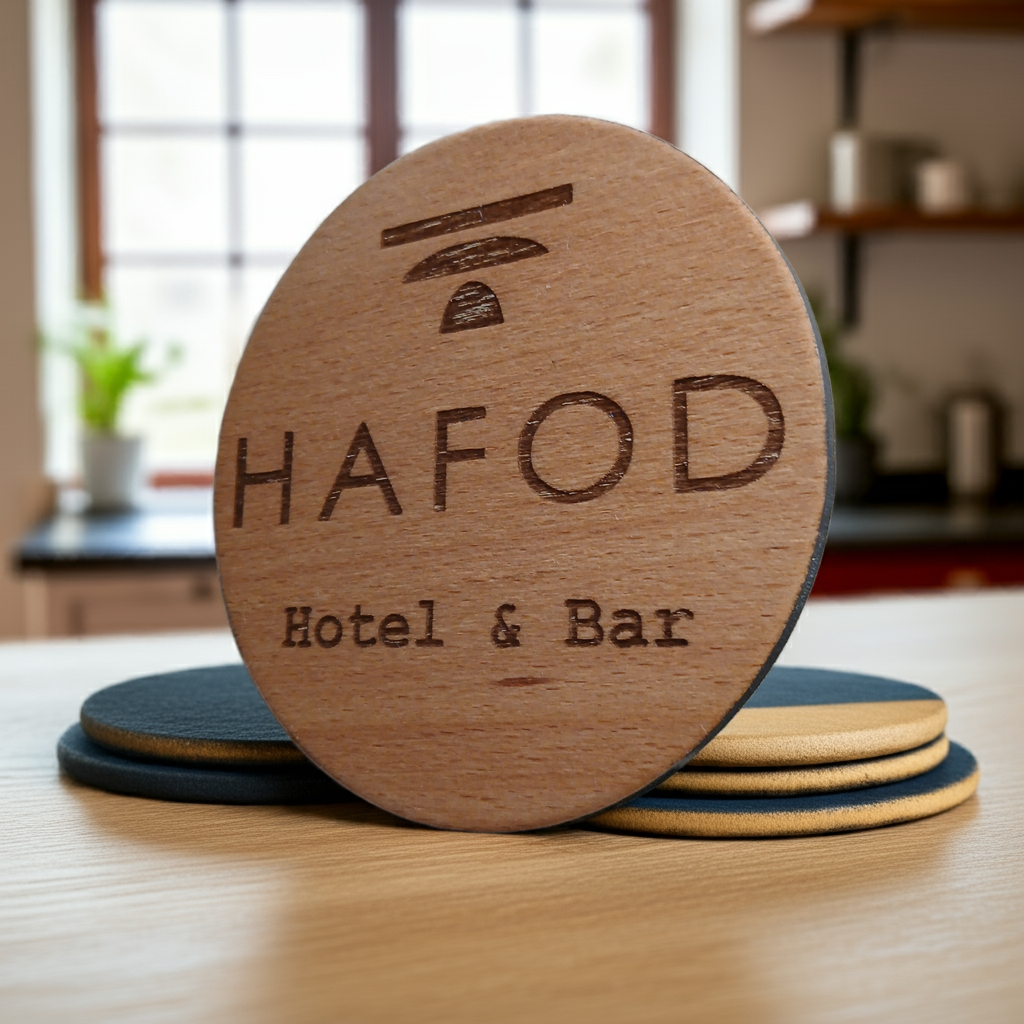 Bulk / Trade, Round or Square Steamed Beech Wood Drink Coasters, 95mm x 95mm or 95mm Diameter.