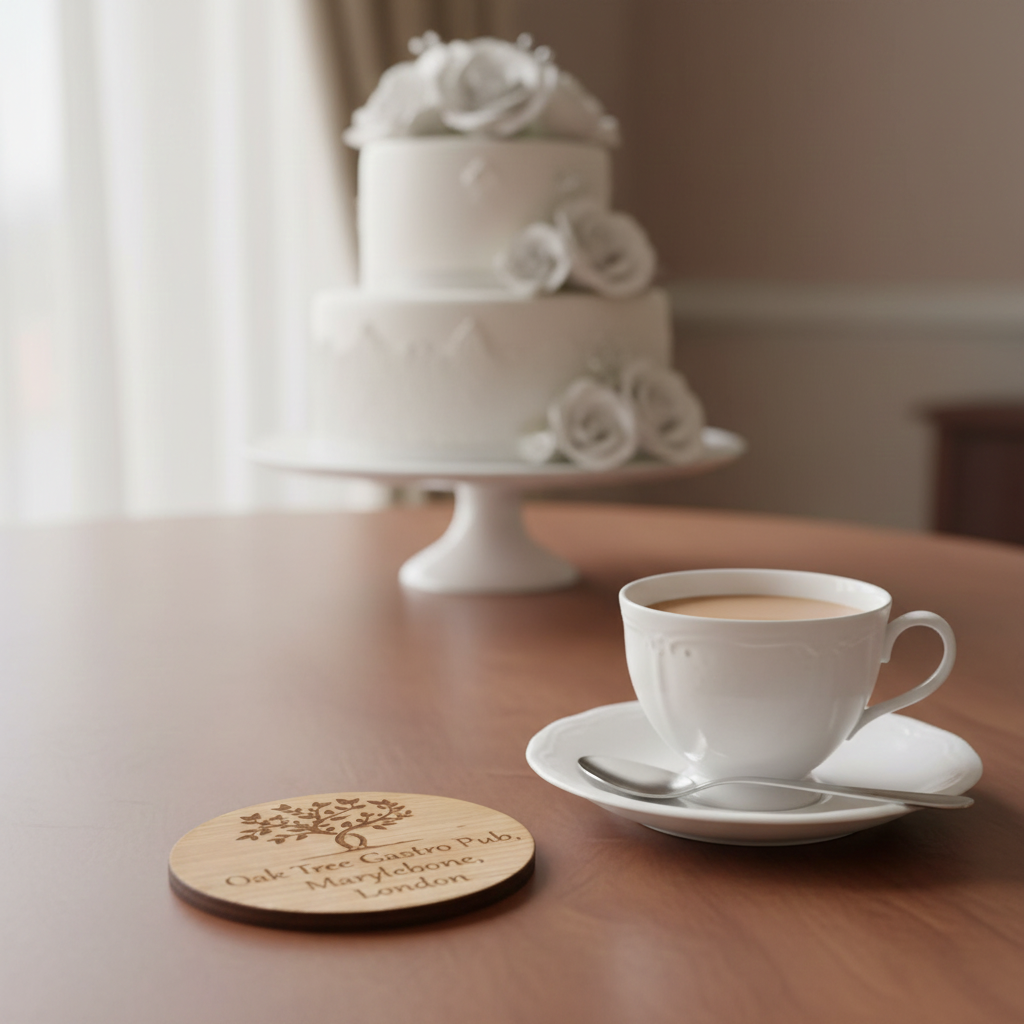 Bulk / Trade, Round or Square Steamed Beech Wood Drink Coasters, 95mm x 95mm or 95mm Diameter.