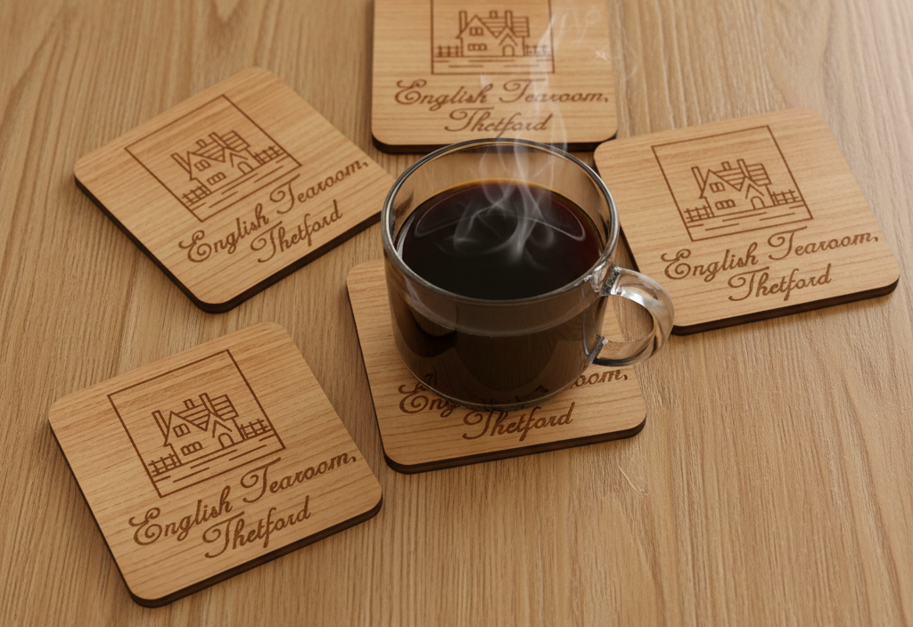 Bulk / Trade, Round or Square Steamed Beech Wood Drink Coasters, 95mm x 95mm or 95mm Diameter.