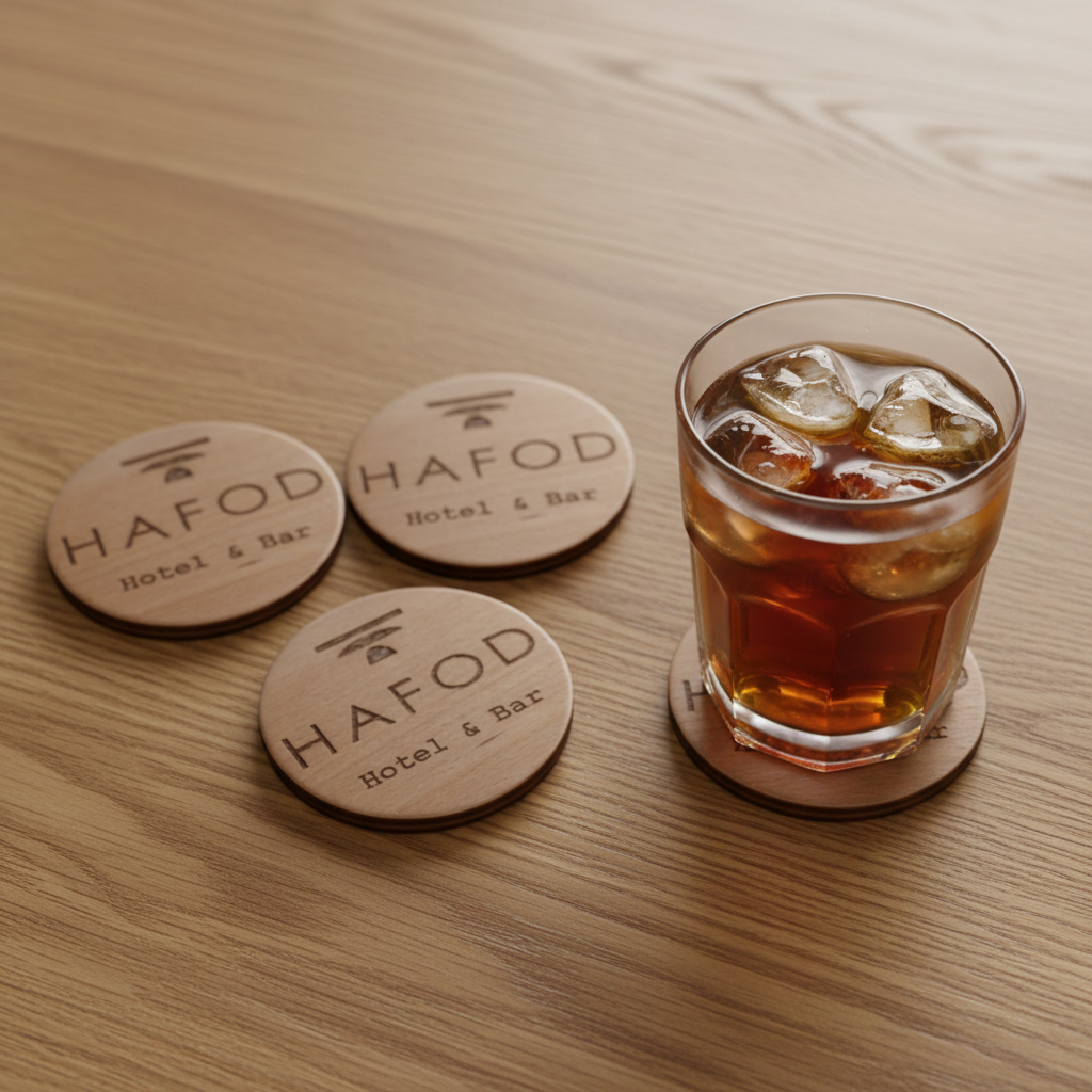 Bulk / Trade, Round or Square Steamed Beech Wood Drink Coasters, 95mm x 95mm or 95mm Diameter.