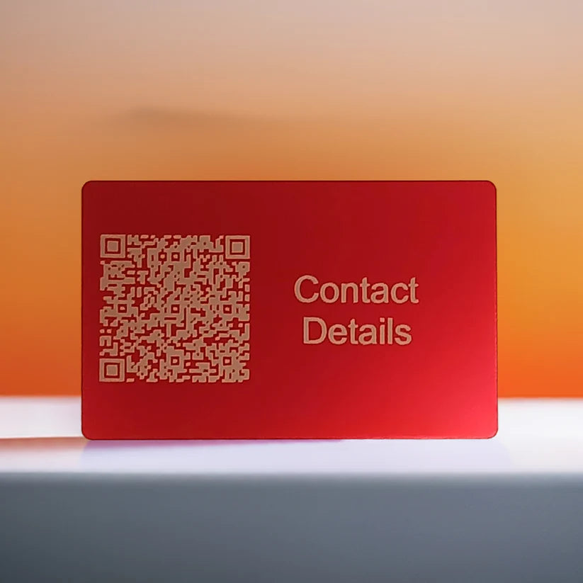 Bulk / Trade, Metal- 1mm thick, durable, stylish and professional looking. QR Codes engraving available. 11-20 £1.85p each. 21+ £1.75p each.