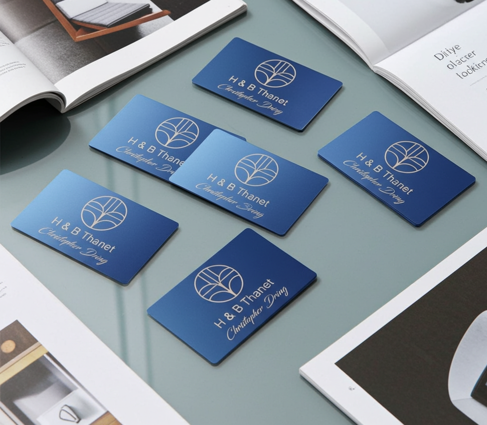Business Cards - Metal- 1mm thick, durable, stylish and professional looking. QR Codes engraving available.