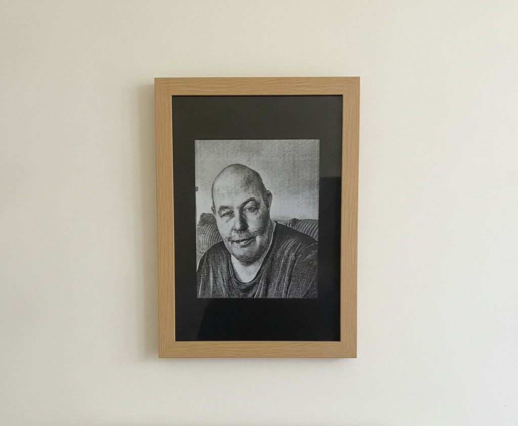 Custom Multi-Layer Painted Relief Portrait - Laser Engraved Photo on MDF,(25x20cm)