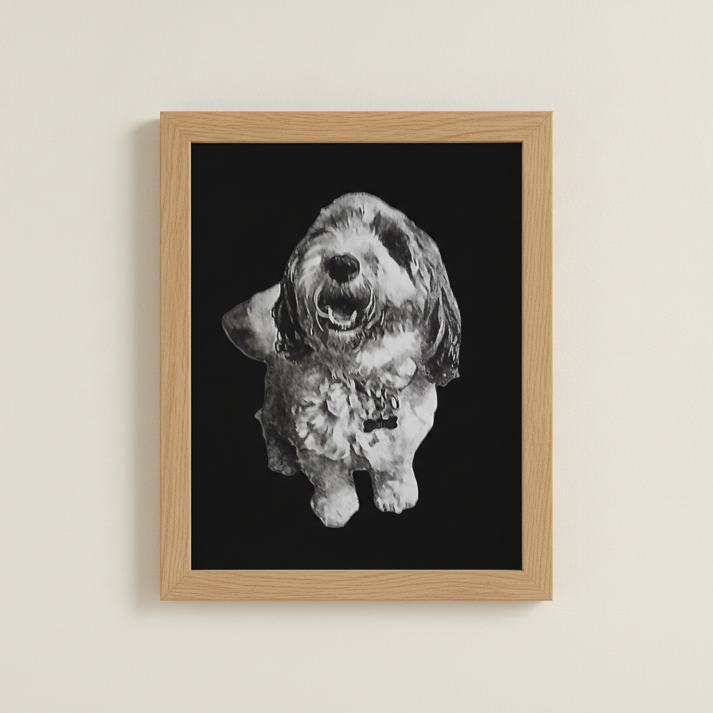 Custom Multi-Layer Painted Relief Portrait - Laser Engraved Photo on MDF,(25x20cm)
