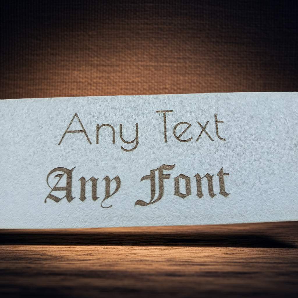 Detailed Pocket Watch engraved Bookmark on white wood. Personalise with any text and font. With tassel attached.