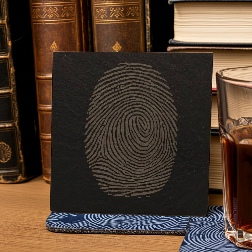 Fingerprint Slate Coaster