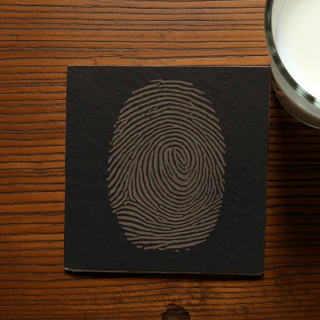 Fingerprint Slate Coaster