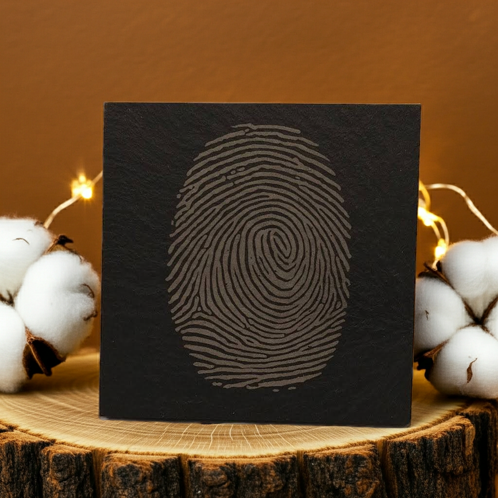 Fingerprint Slate Coaster