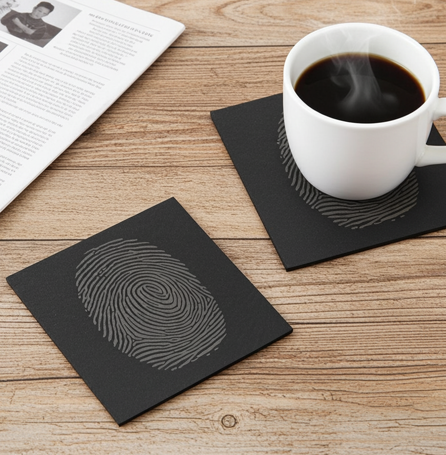 Fingerprint Slate Coaster