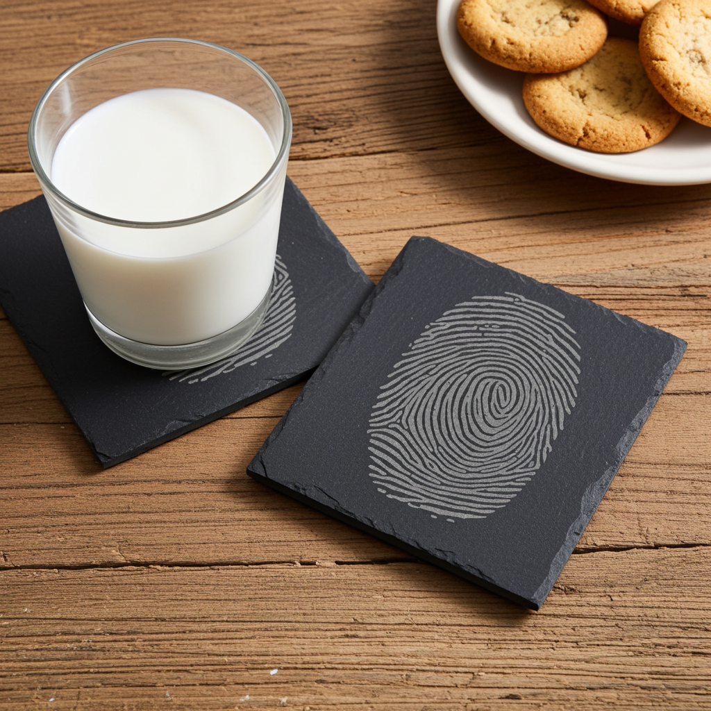 Fingerprint Slate Coaster
