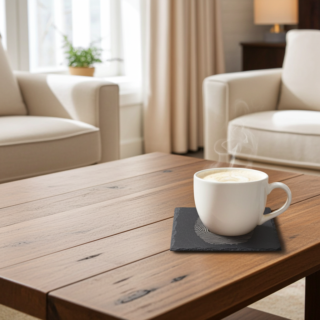 Fingerprint Slate Coaster