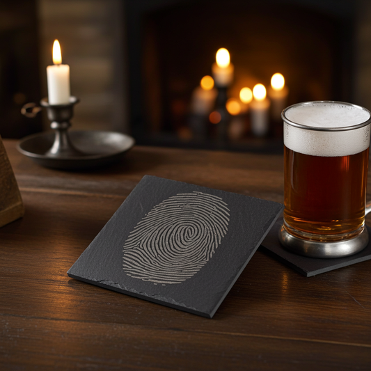 Fingerprint Slate Coaster
