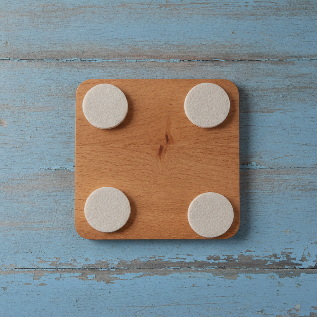Handmade Celtic Tree of Life Beech Wood Coasters | Set of 4 Square Drink Coasters with Non-Slip Feet.