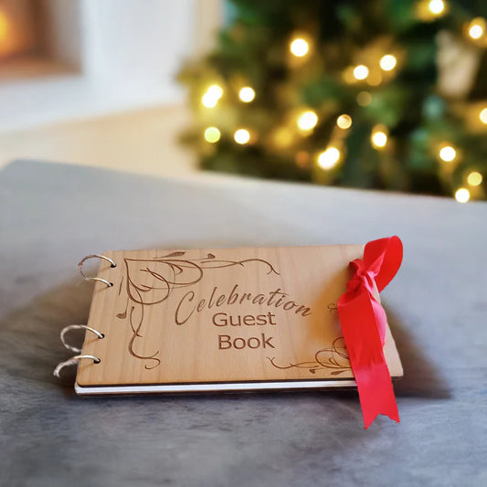 Bulk / Trade, Luxury, Bespoke, Personalised Wood Party / Celebration Guest Book. Engraved. Made to Order.