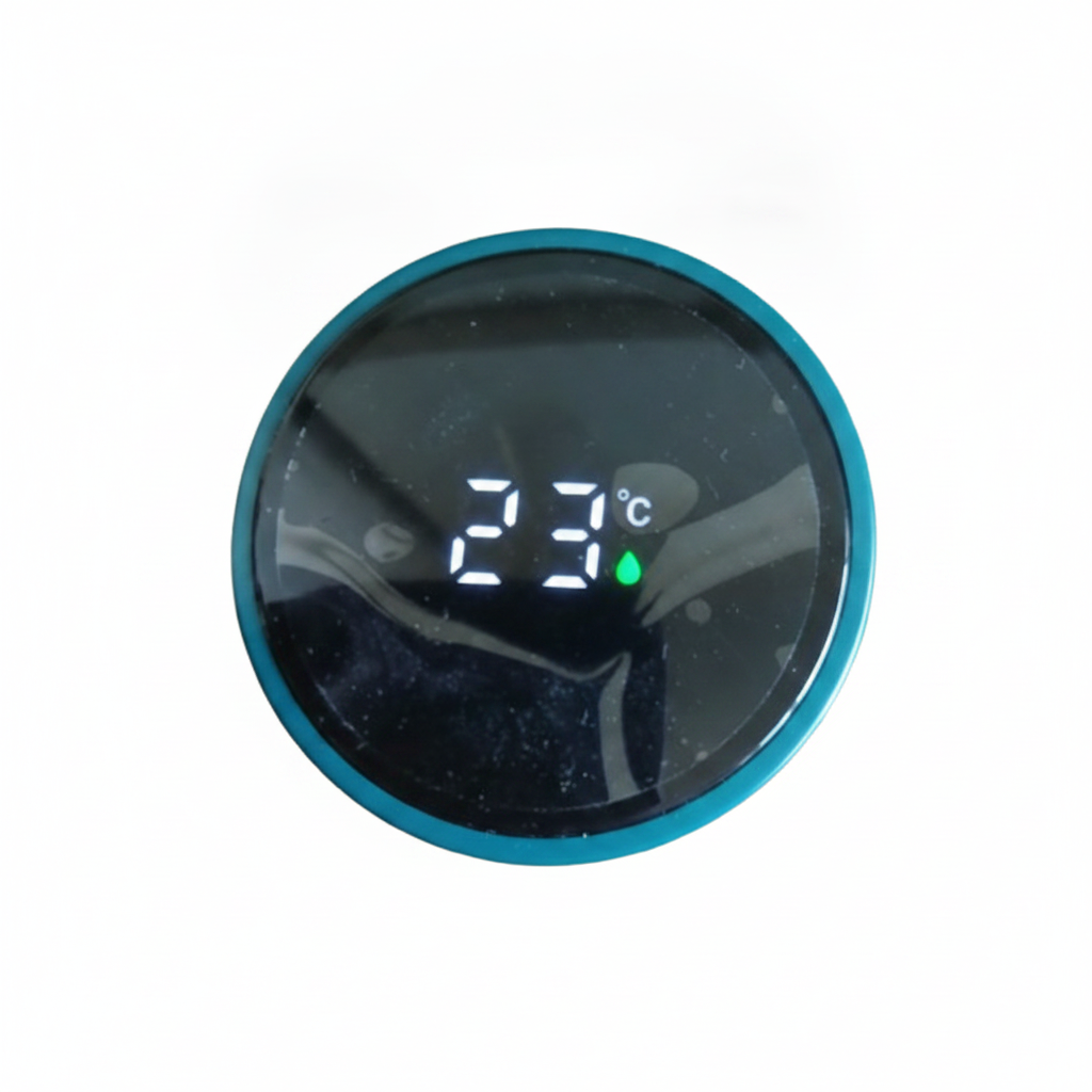 Personalised- Thermos Bottle – LED Temperature Display, Vacuum Flask ,Stainless Steel. Green. Any Text and Font.