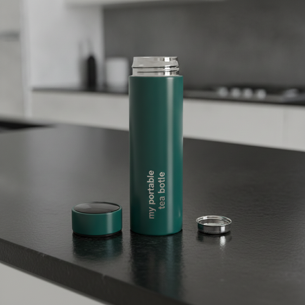 Personalised- Thermos Bottle – LED Temperature Display, Vacuum Flask ,Stainless Steel. Green. Any Text and Font.