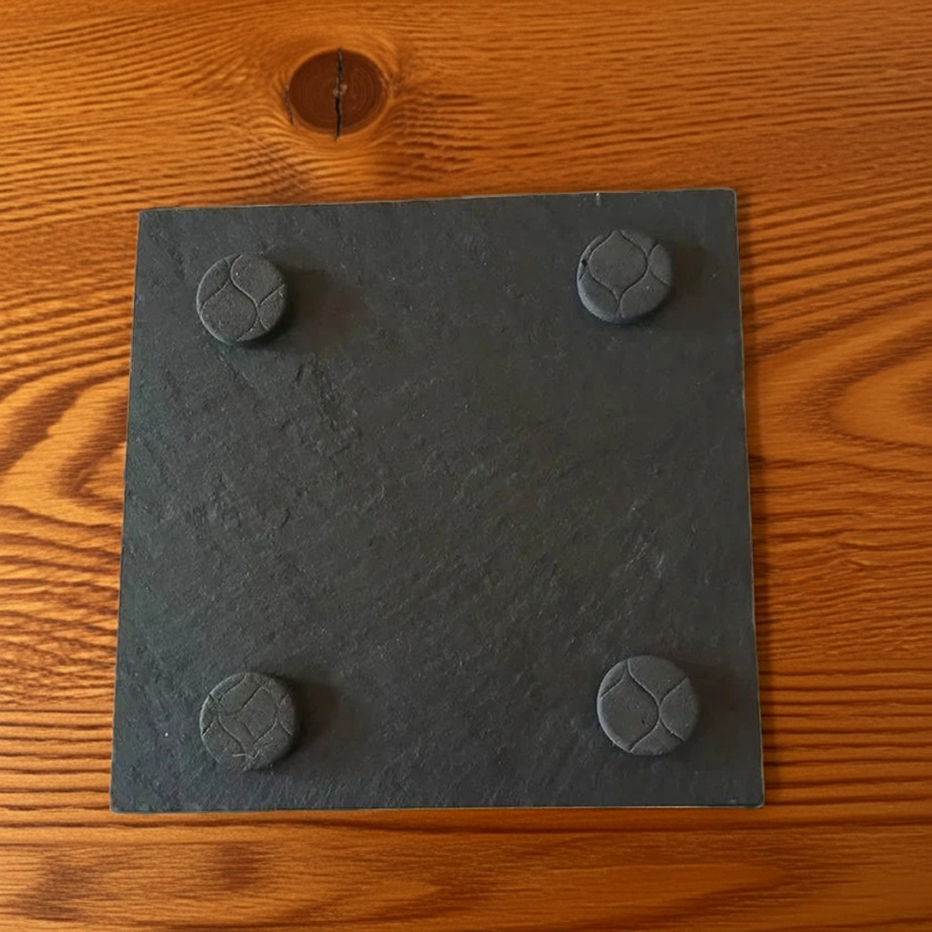 Personalised Chunky Slate Coasters, with anti-skid feet - Birthday. Any font and Text