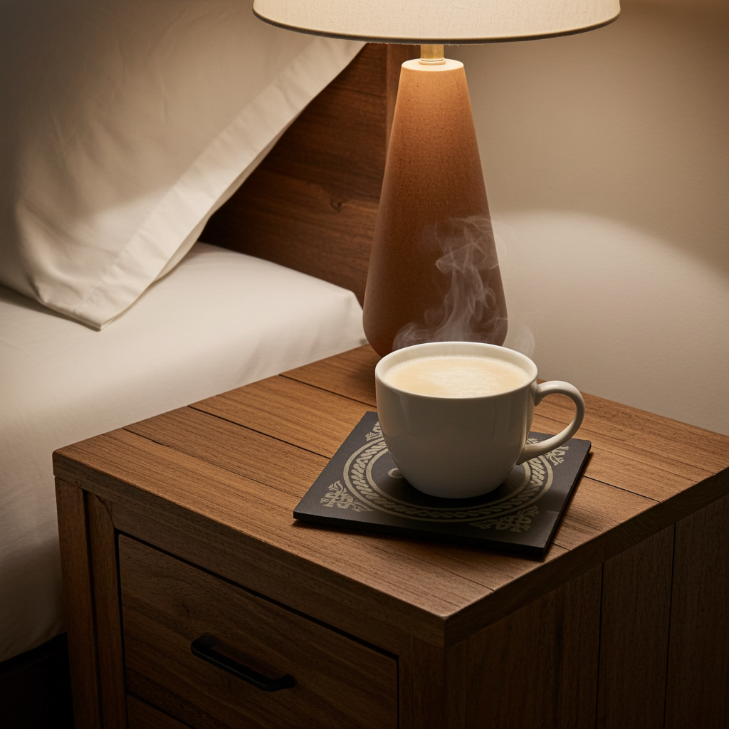 Personalised Coasters - Name on Coaster. Square or Round. 10cm, with Bumper Feet.