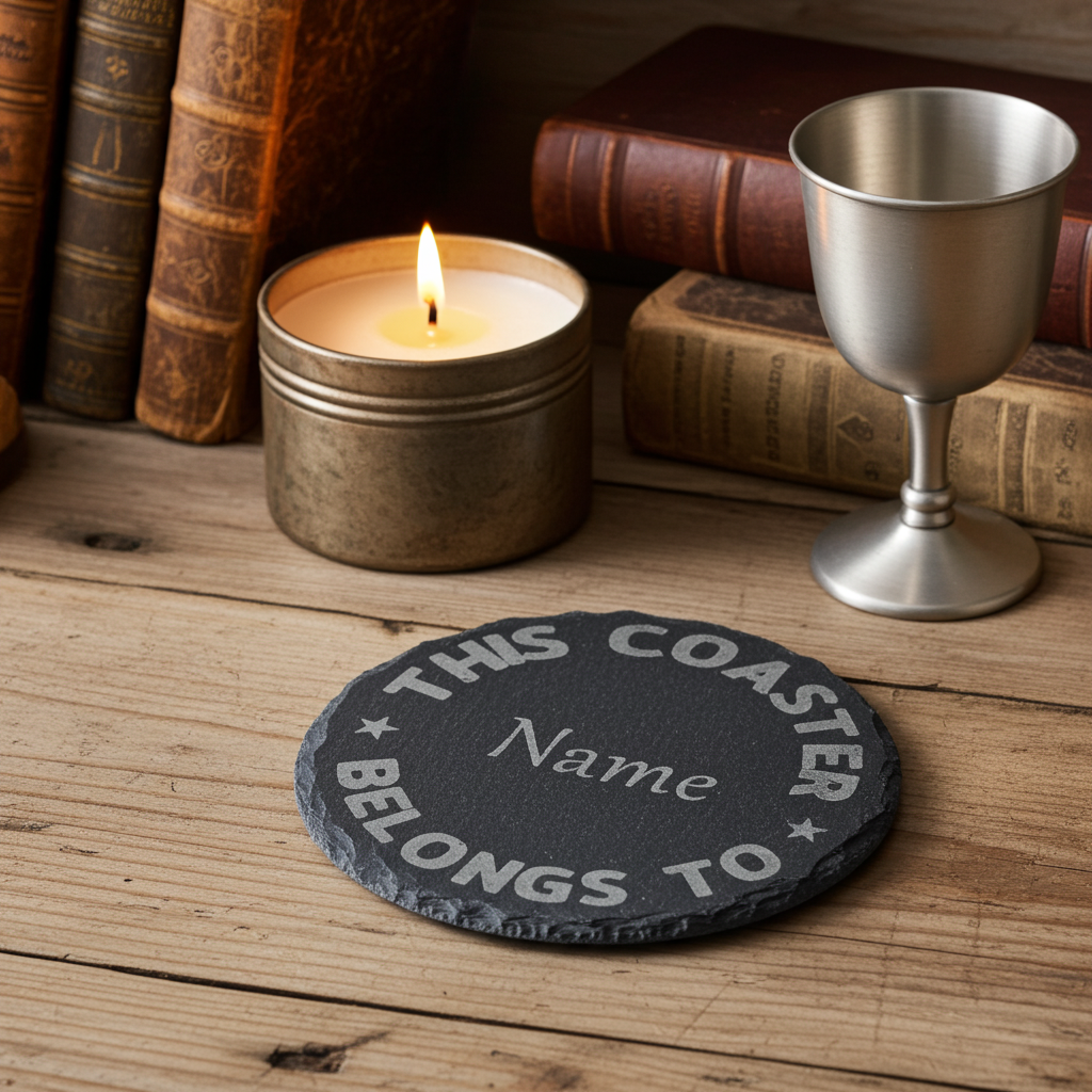 Personalised Coasters - This Coaster- Belongs to.