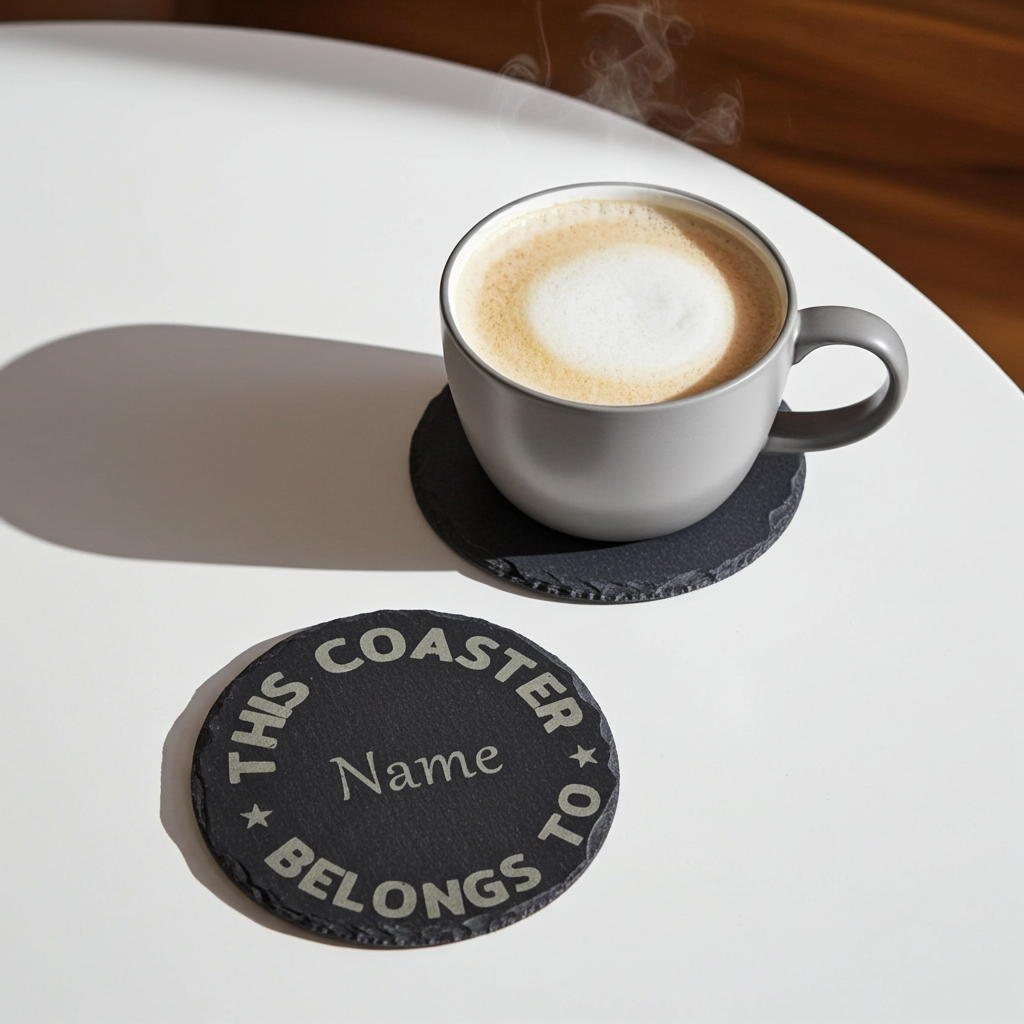 Personalised Coasters - This Coaster- Belongs to.