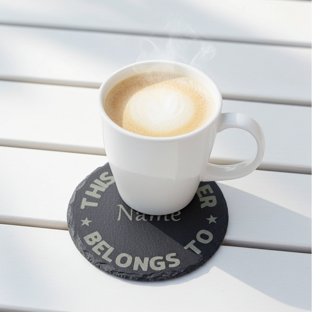 Personalised Coasters - This Coaster- Belongs to.